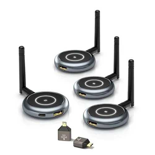 AIMIBO Wireless HDMI Extender Kit - 1 Transmitter & 3 Receivers, 1080P@60Hz, 165FT Range