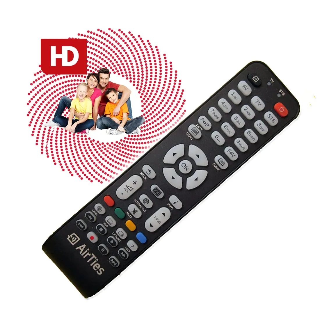 Digiturk Play Remote Control for AirTies 7120/7200 with Batteries Included