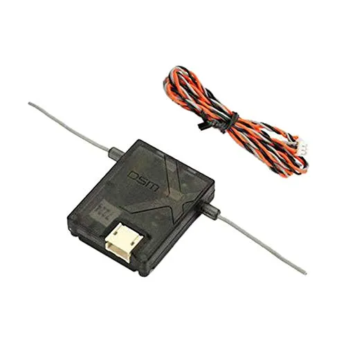 DSMX Receiver Satellite for AR6210 AR8000 AR9020 AR12120 - 2.4GHz Compatibility, Black