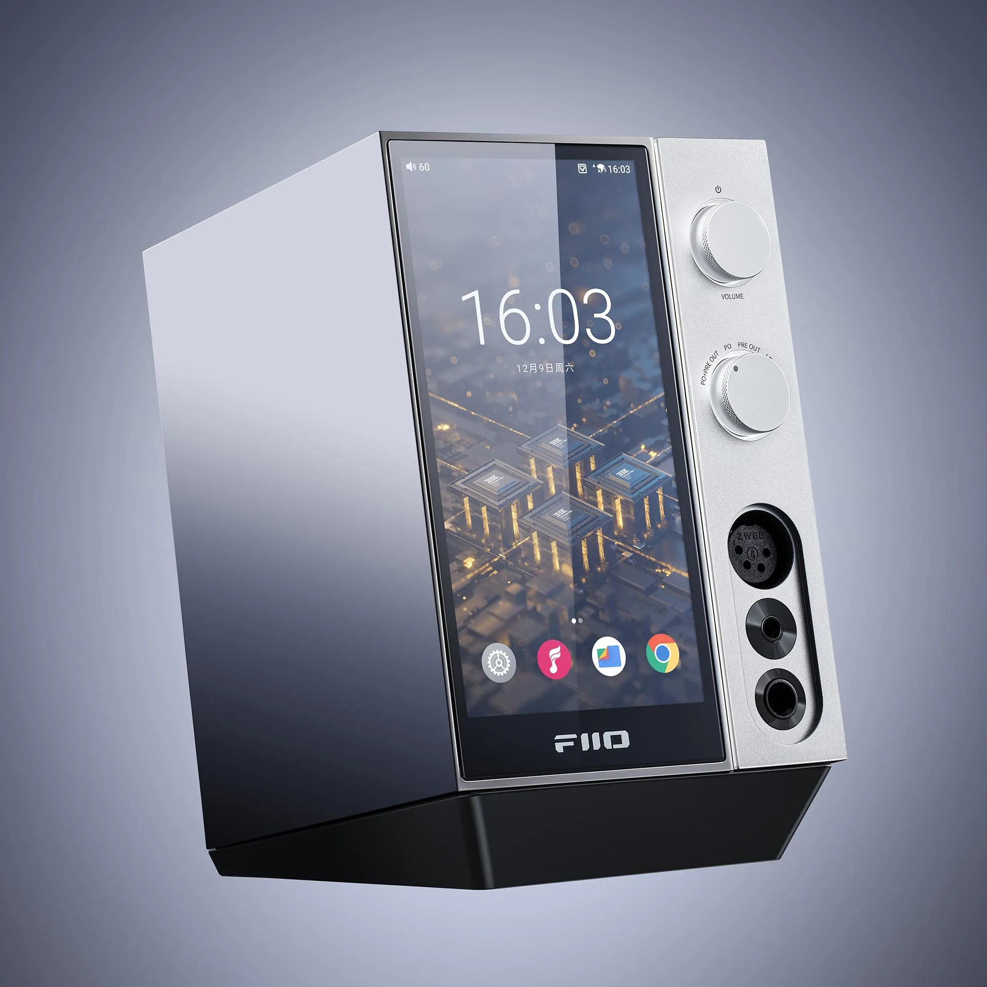 FiiO R9 Android Media Streamer, 6-Inch Touchscreen, MQA Full Decode, DSD512, Bluetooth 5.0