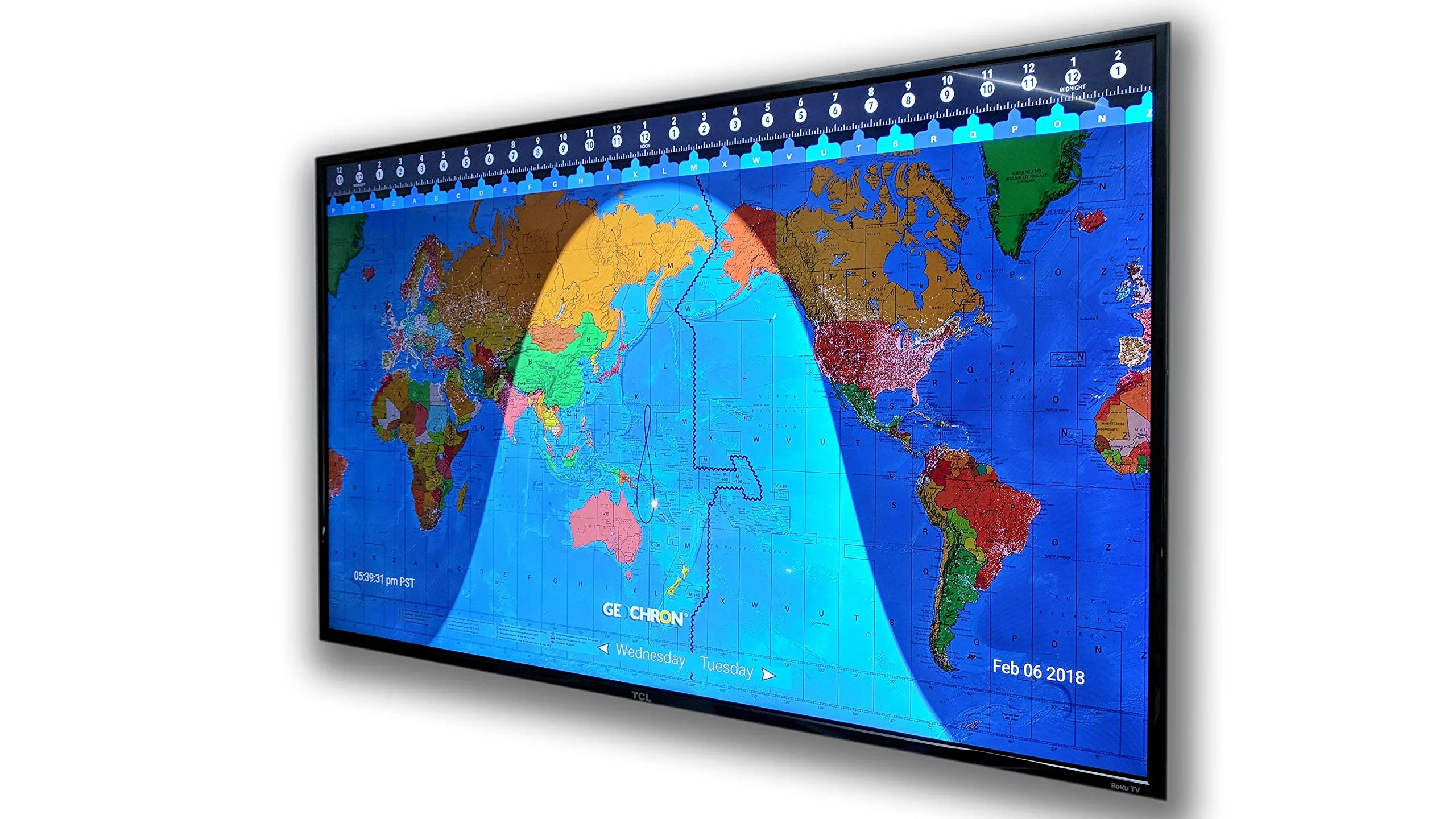 Geochron Atlas 2 4K Digital Display with Real-Time Weather, Flight & Satellite Tracking