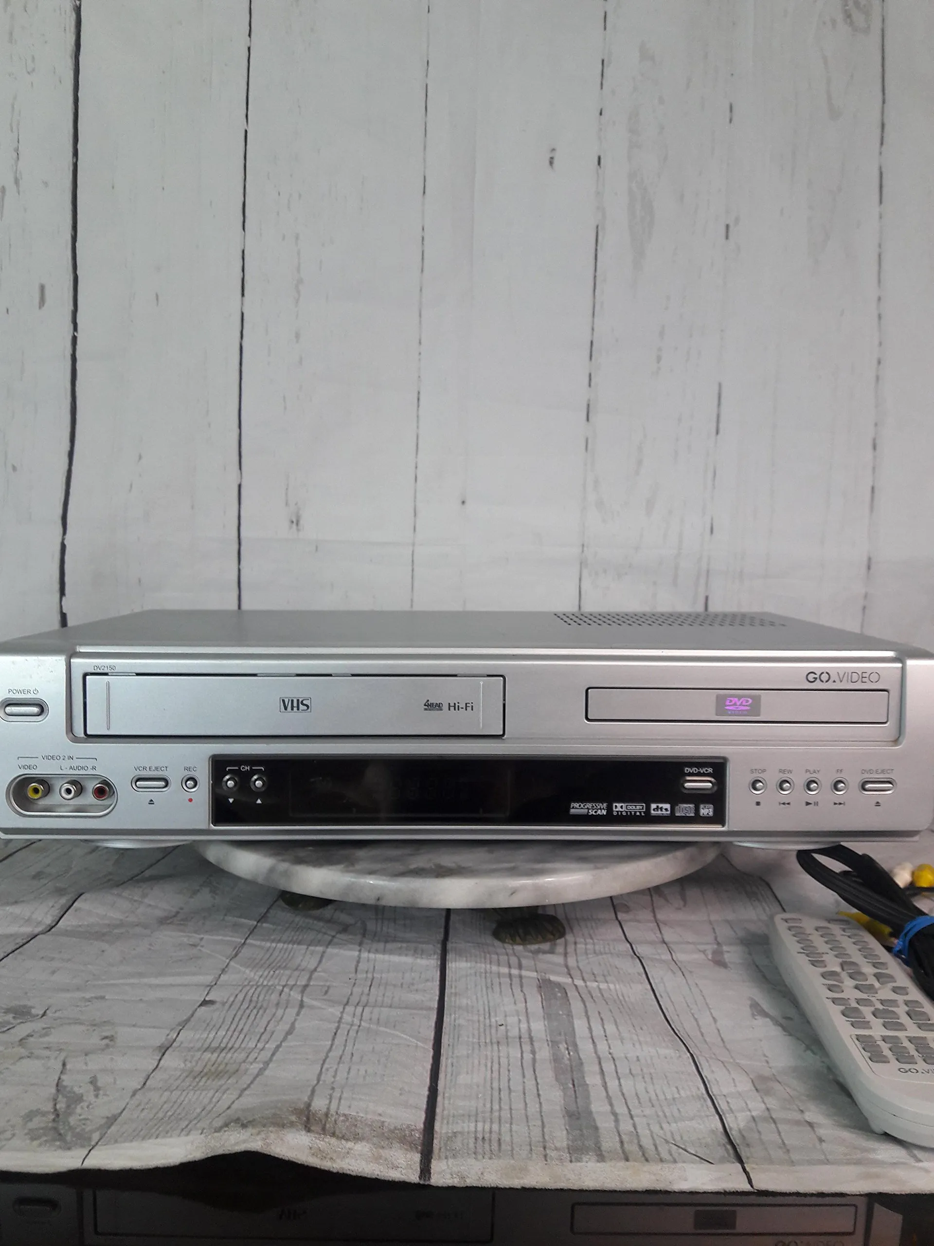 GoVideo DV2150 Progressive Scan DVD Player & 4-Head Hi-Fi VCR Combo with Remote Control