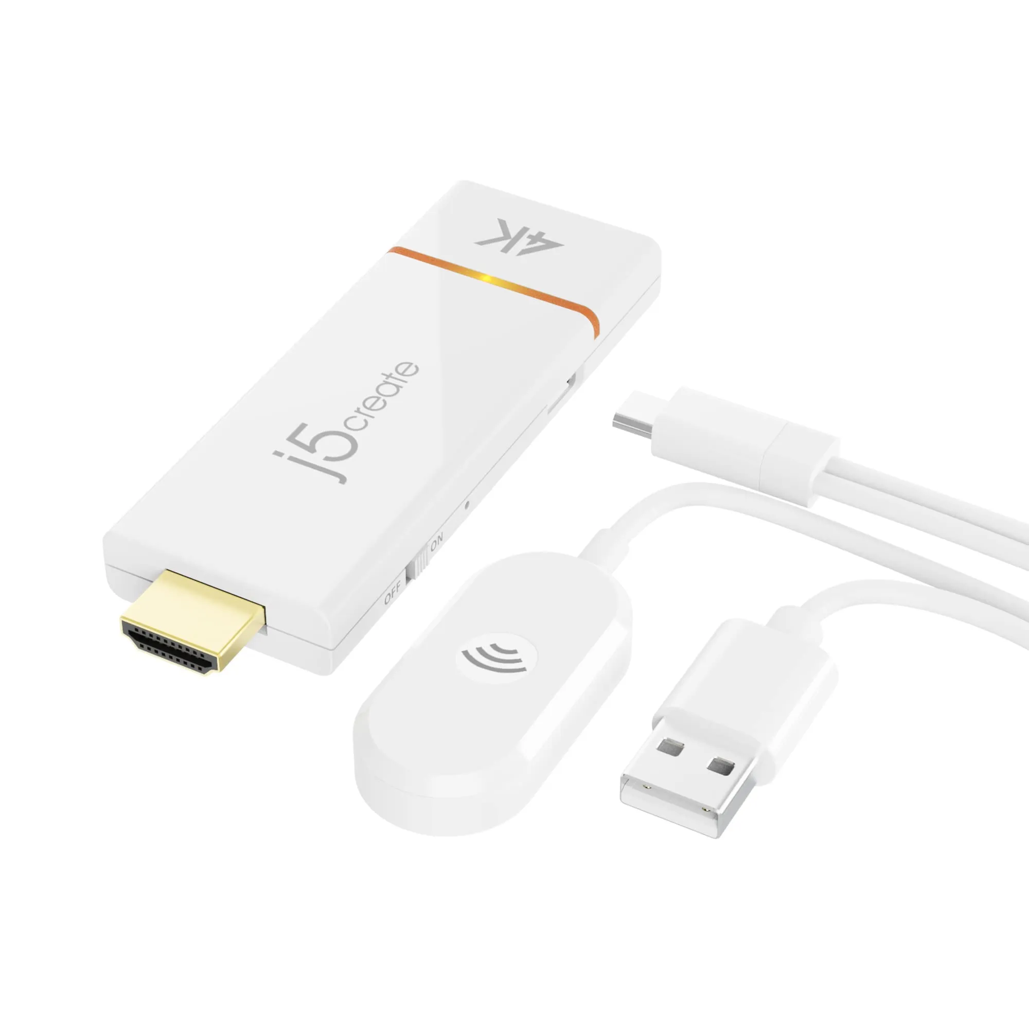 j5create ScreenCast 4K Wireless Adapter for AirPlay, Miracast & Chromecast - Renewed