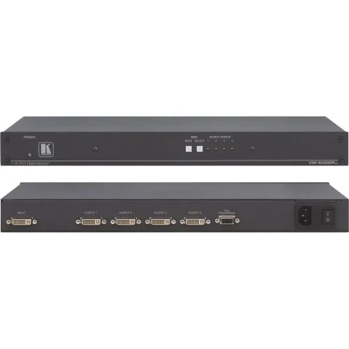 Kramer VM-4HDCPxl Distribution Amplifier 1x4 DVI Splitter for High-Quality Audio and Video