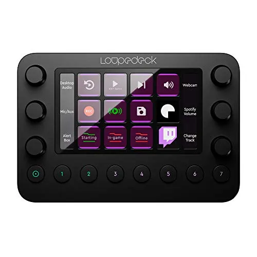 Loupedeck Live Console for Live Streaming & Editing - Customizable Buttons, Dials, Touchscreen