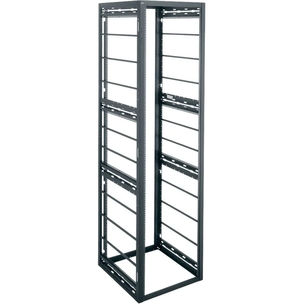 Middle Atlantic GRK-52-42HLRD Rack, 52U Height, 42D Depth, Durable Black Powder Coat Finish