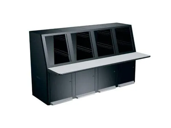 Middle Atlantic SCQ-4BK Quiet-Cool 4 Bay Console Configuration in Black Finish