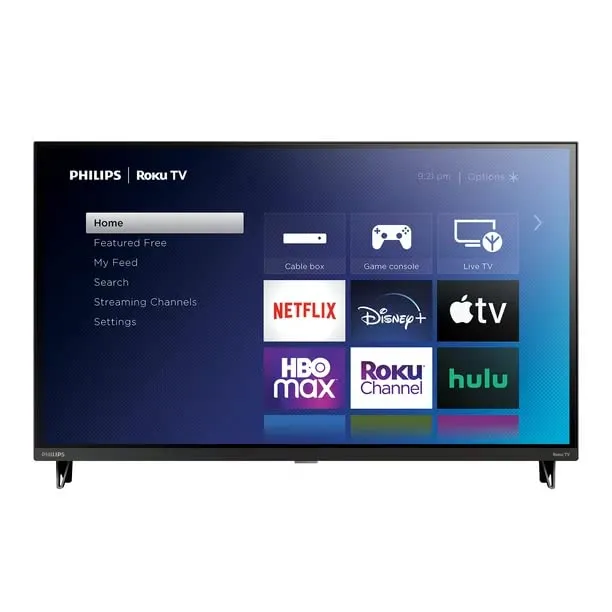 PHILIPS 32-Inch HD 720p Smart TV, Borderless Design, Alexa & Google Assistant Compatible