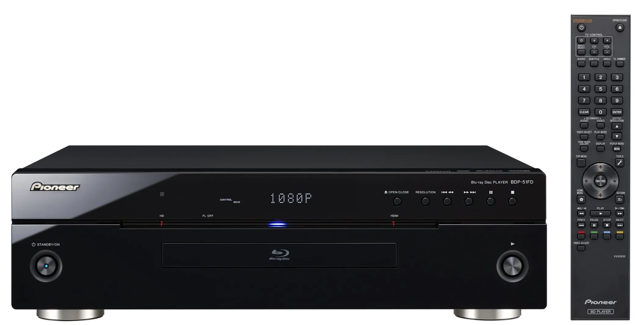 Pioneer BDP-51FD BonusView Blu-ray Player with 1080p Resolution and Wolfson Audio DACs