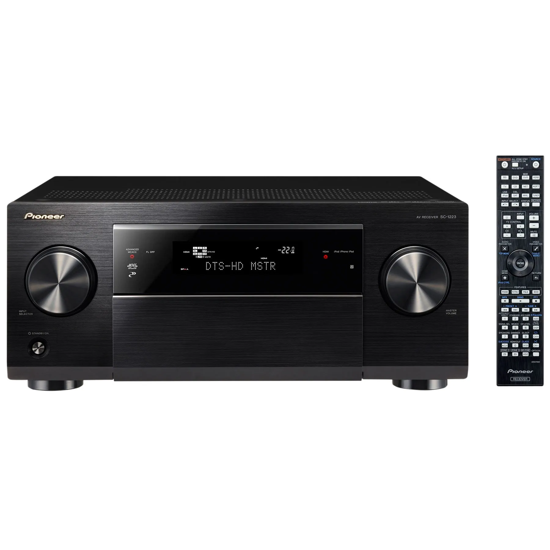 Pioneer SC-1223-K 7.2-Channel Network A/V Receiver with Class D3 Amplification, Black