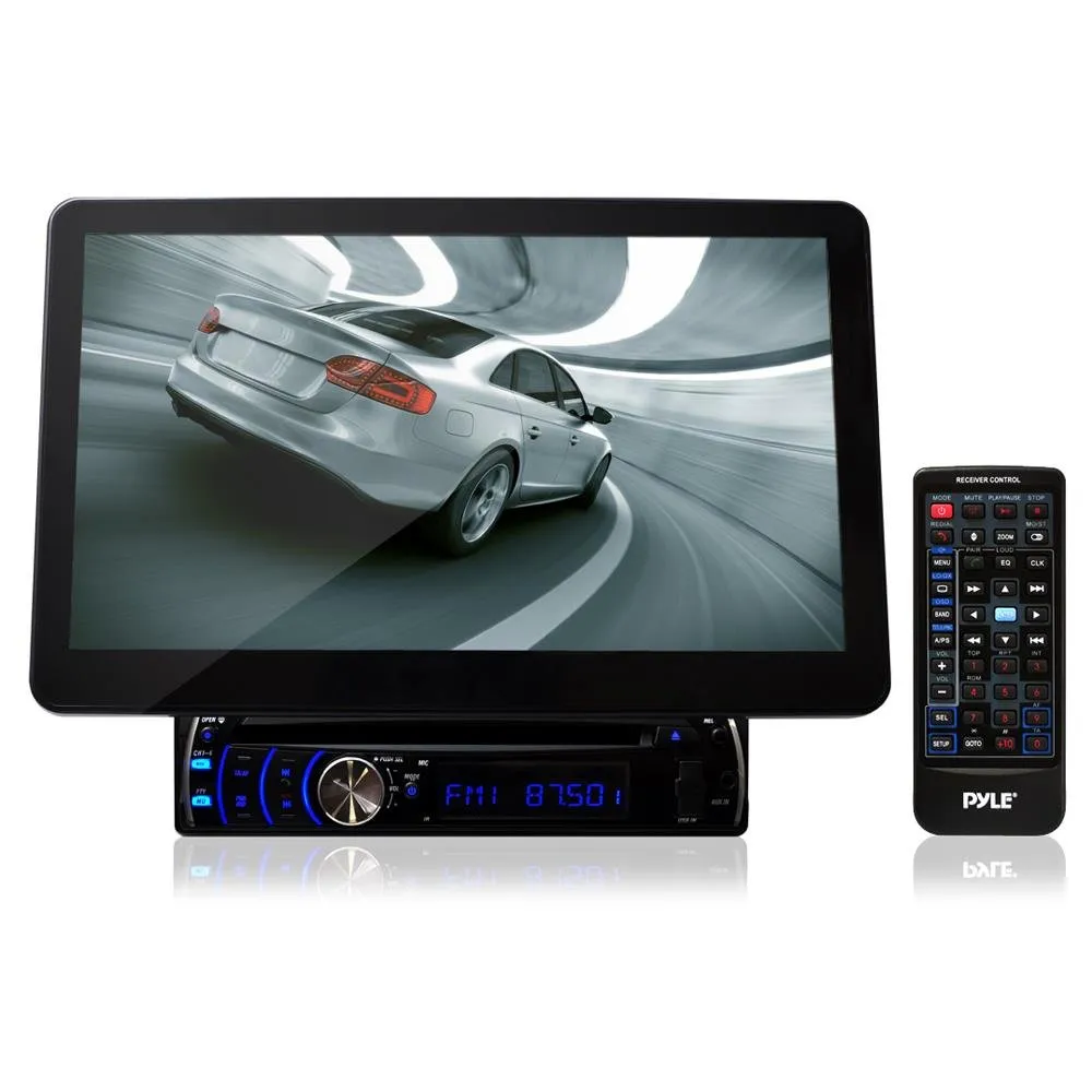 Pyle PLD10BT 10.1-Inch Motorized Touchscreen Bluetooth Multimedia Receiver with DVD Player