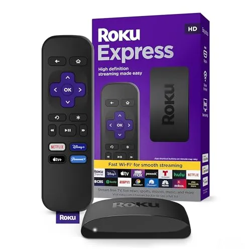 Roku Express HD Streaming Device with Standard Remote & 400+ Free Live TV Channels