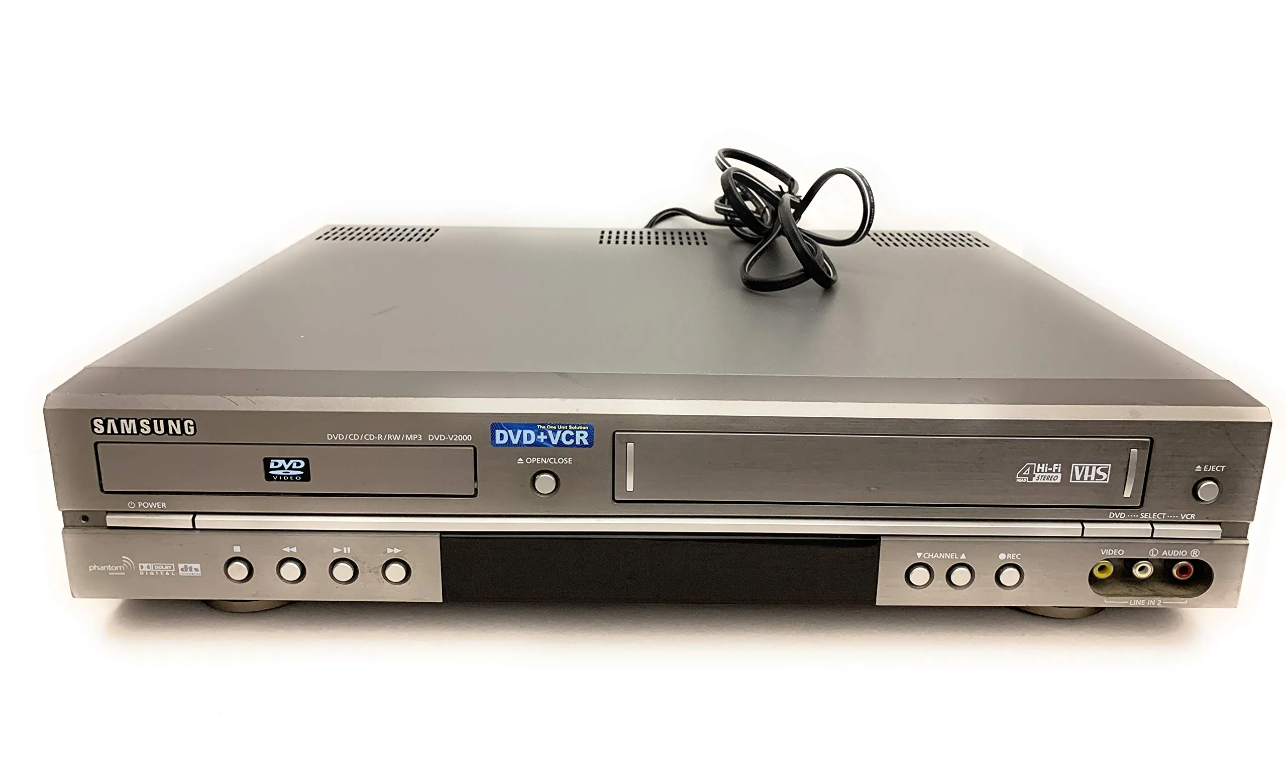 Samsung DVD-V2000 DVD-VCR Combo, 4-Head Hi-Fi, MP3 Compatible, S-Video & Component Outputs