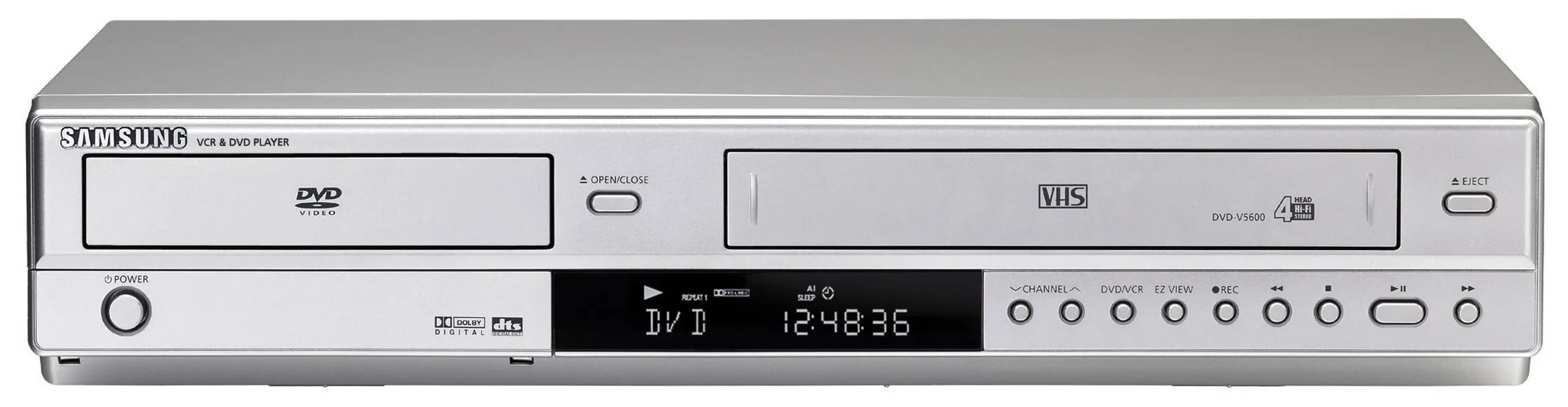 Samsung DVD-V5650 DVD/VCR Combo, Progressive Scan, Plays DVD, CD, MP3, JPEG, Renewed