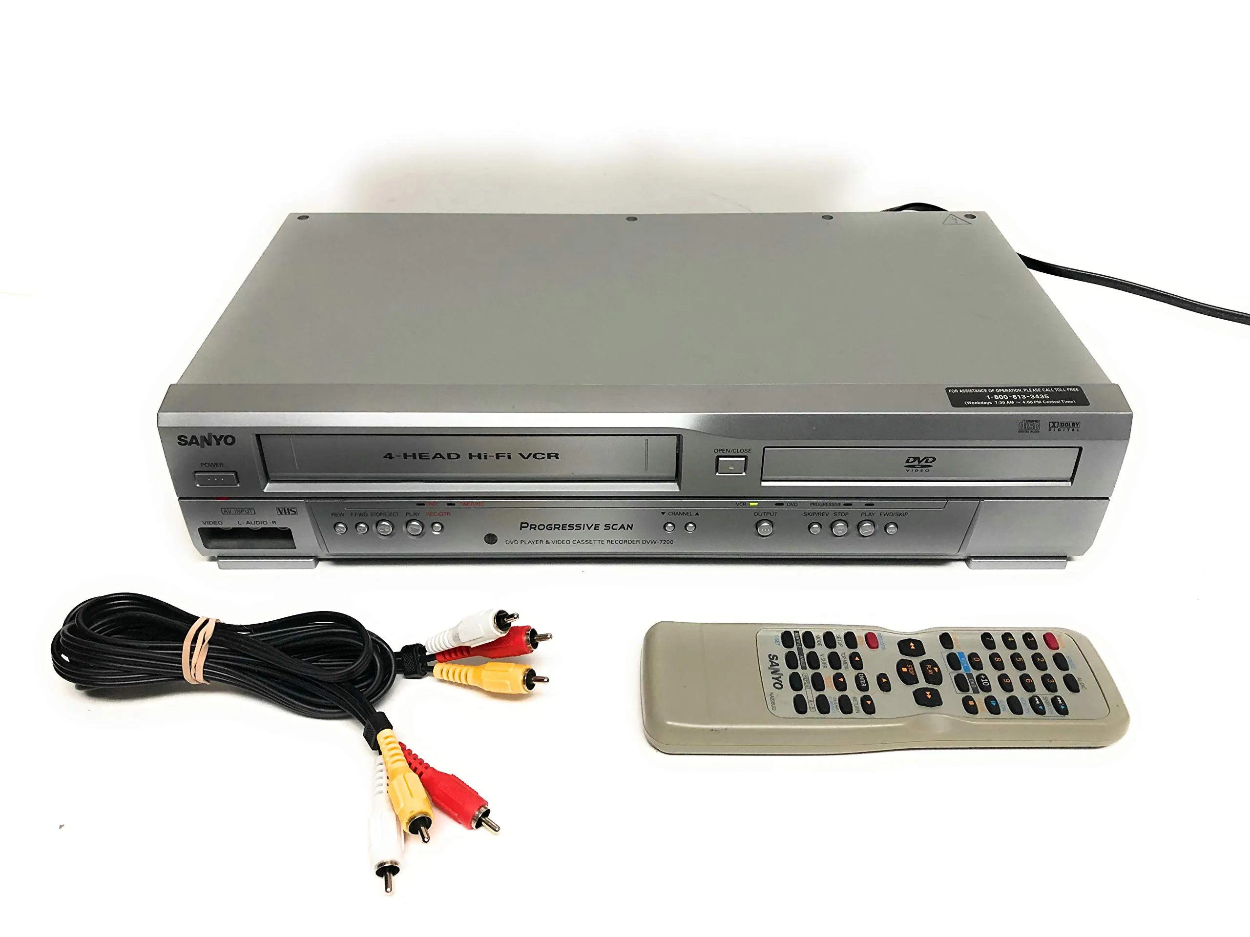 Sanyo DVW-7200 DVD/VCR Combo - Excellent Picture & Sound Quality, Component, Composite/AV, Coax