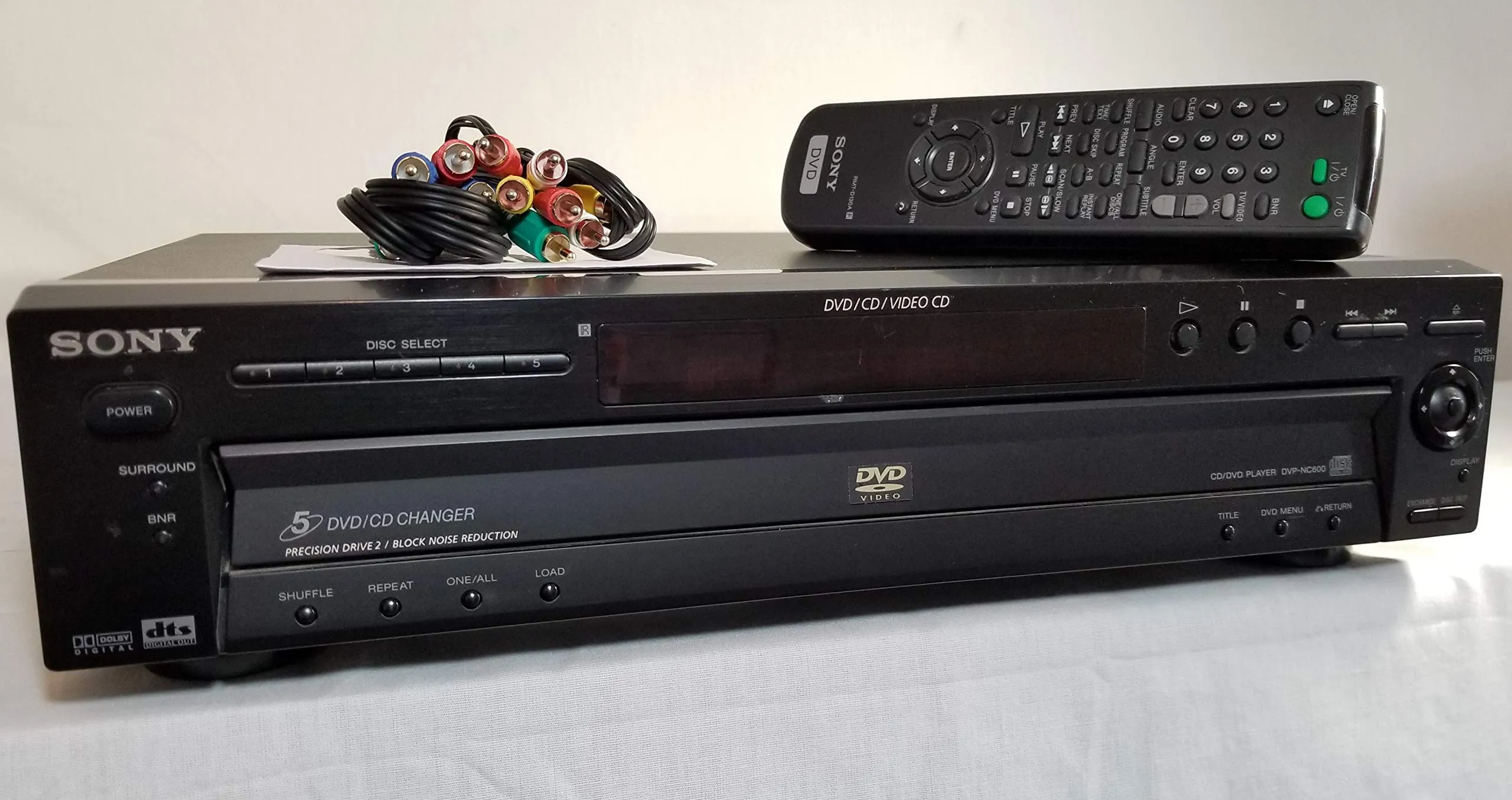 Sony DVP-NC600 5-Disc DVD/CD Changer with Block Noise Reduction and Instant Replay Features