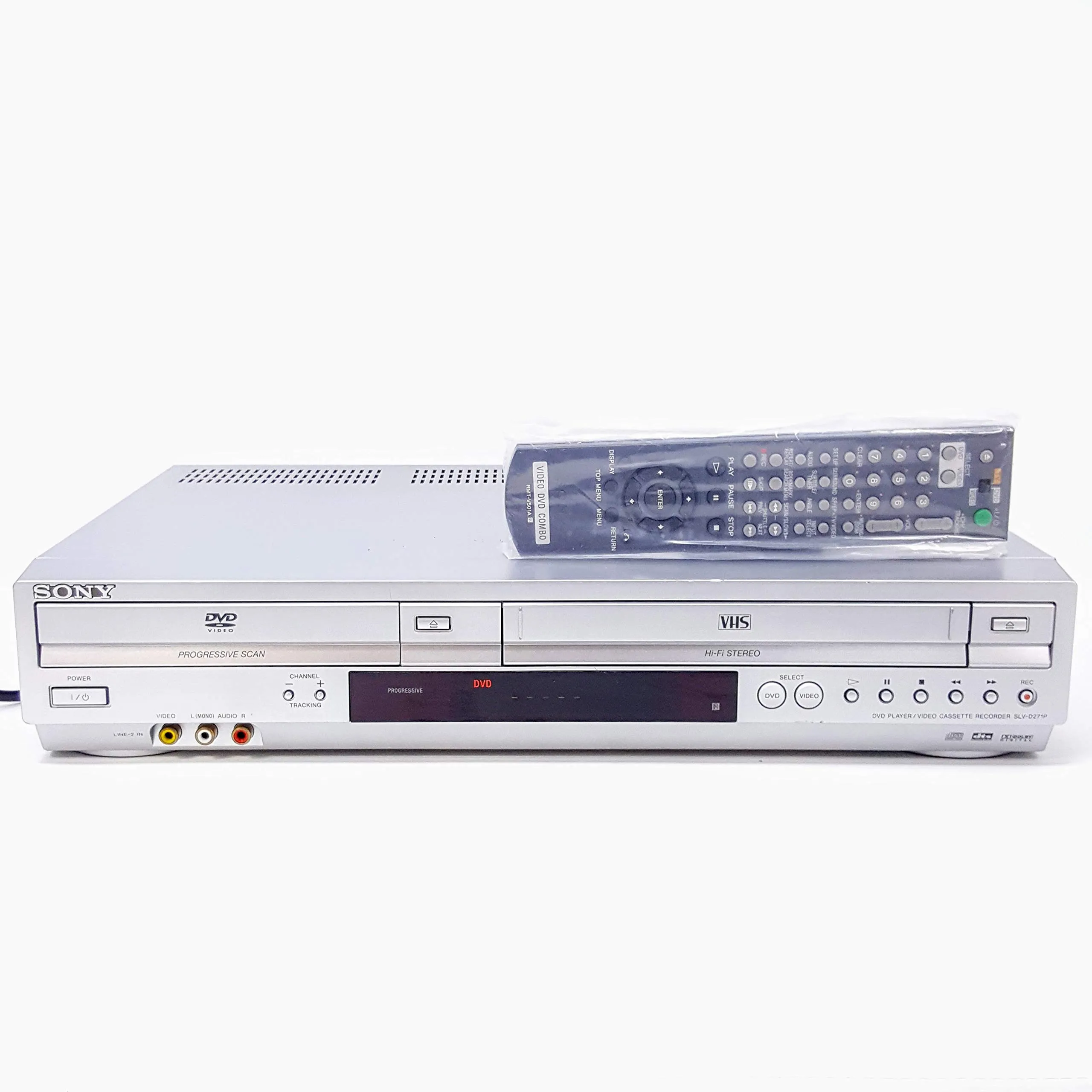 Sony SLV-D271P DVD/VCR Combo - Silver Tone for Versatile Home Entertainment