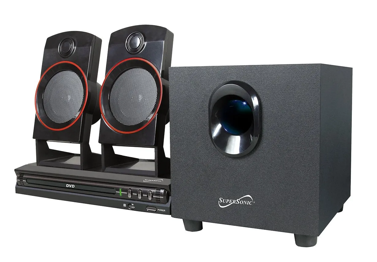 Supersonic SC-35HT 2.1-Channel DVD Home Theater System with Surround Sound