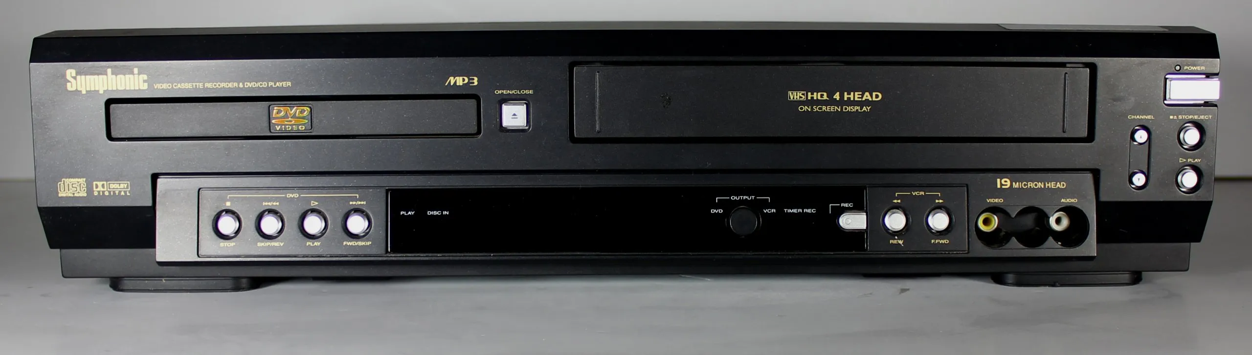 Symphonic SD7S3 Multi-Format DVD Player with VCR, Space-Saving Design, Parental Controls