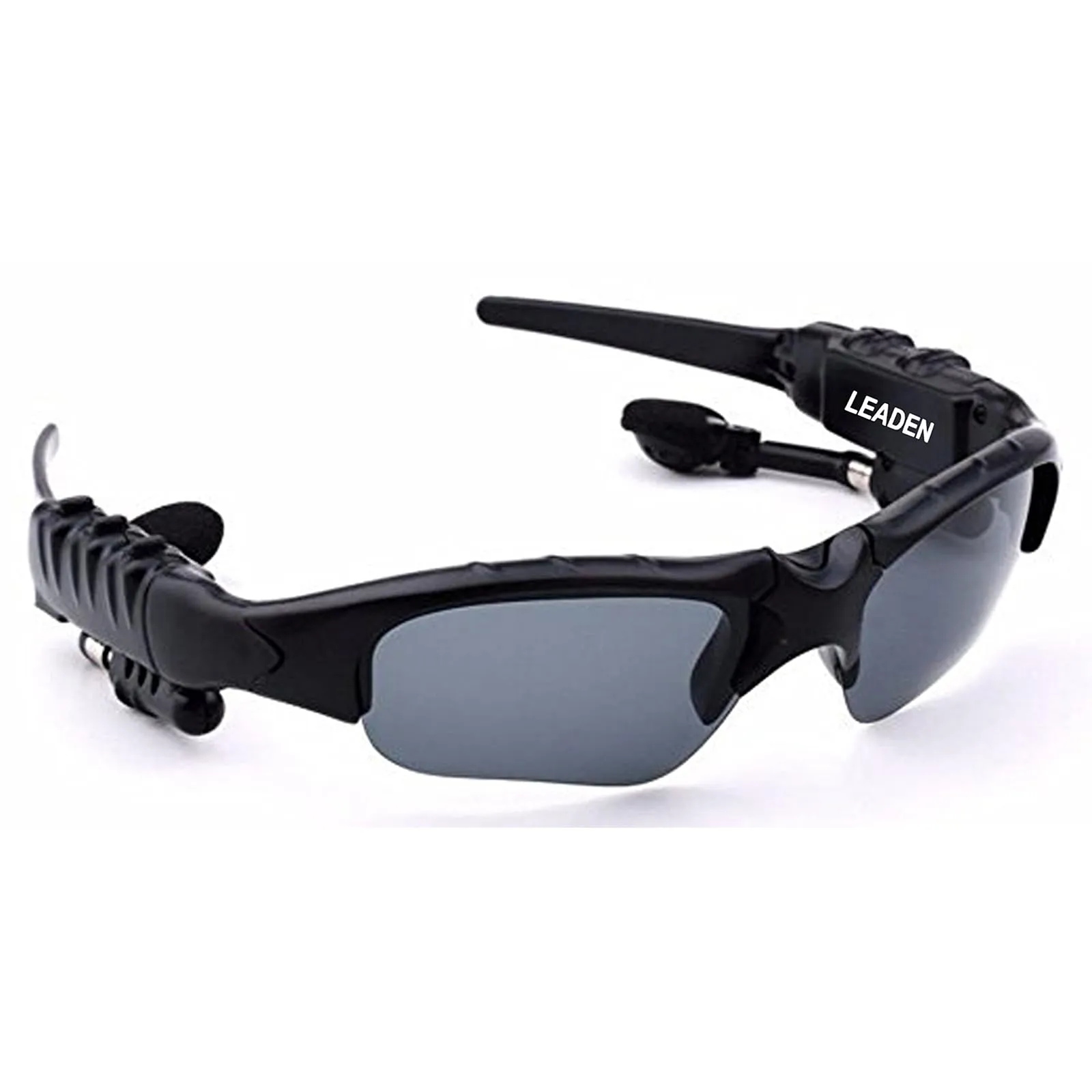 Wireless Bluetooth Music Sunglasses with Polarized Lenses - Black, Lightweight Stereo Headphone