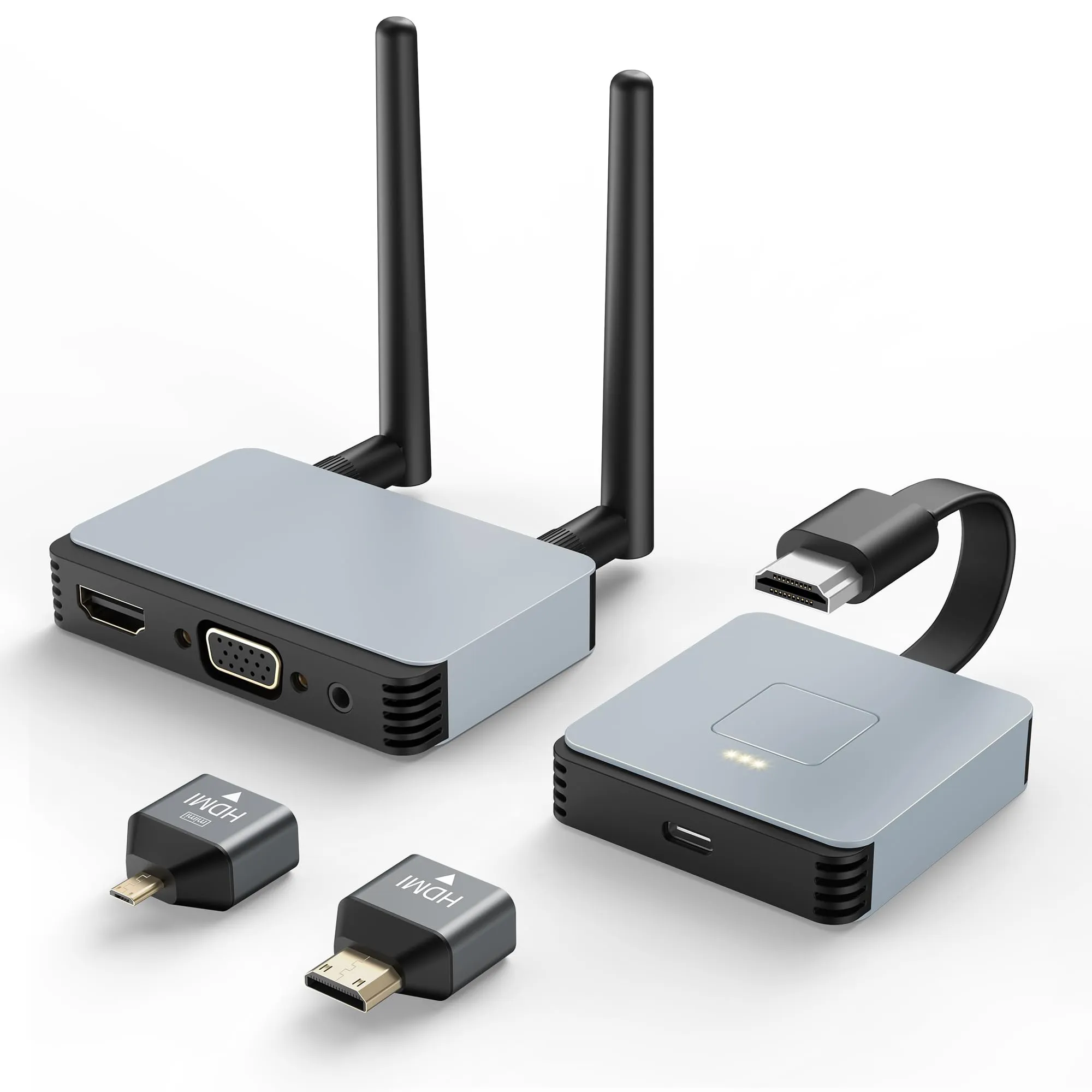 Wireless HDMI Transmitter & Receiver, 4K Plug & Play Adapter, 98ft Range, Dual-Band Streaming