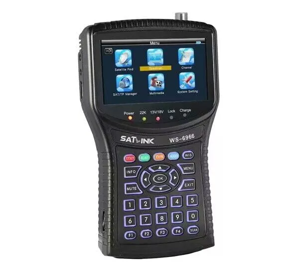 WS-6966 DVB-S/S2 HD Spectrum Analyzer Satellite Signal Meter - Compact, Lightweight, 4.3' LCD