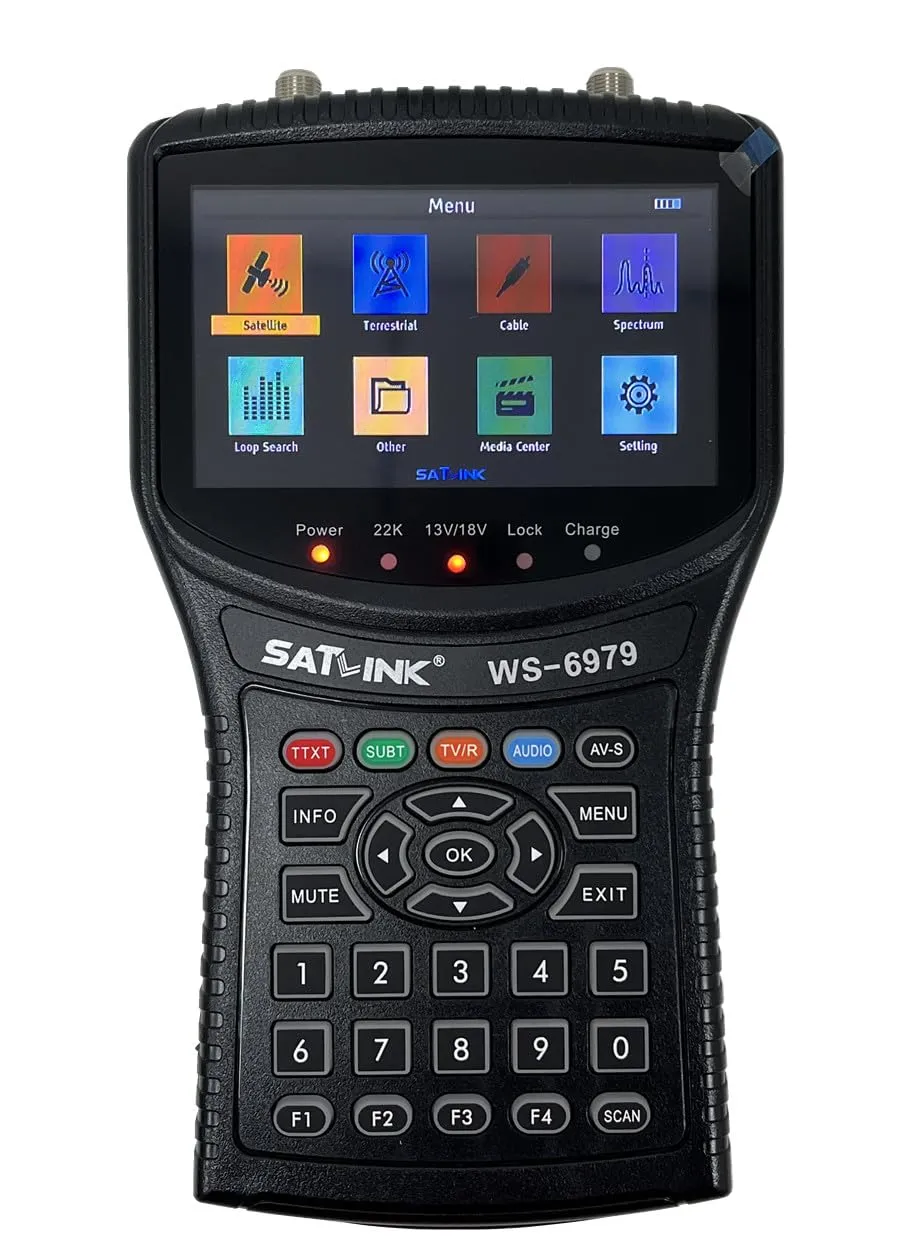 WS-6979 DVB-S/S2, DVB-T/T2/C Combo Meter with 4.3' HD Screen, MPEG-2/4 H.265, Signal Analyzer